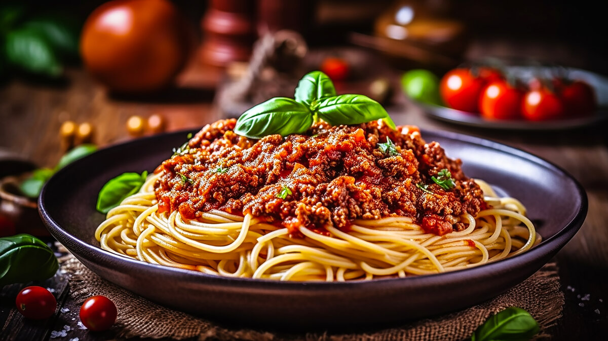 Hackfleisch vom Wild, als Spaghetti Bolognese zubereitet
